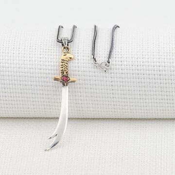 Hz Ali Zülfikar Kılıç Tasarımlı Kalın Zincirli 925 Ayar Gümüş Kolye