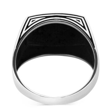 Ay Yıldız Sade Parlak 925 Ayar Gümüş Yüzük