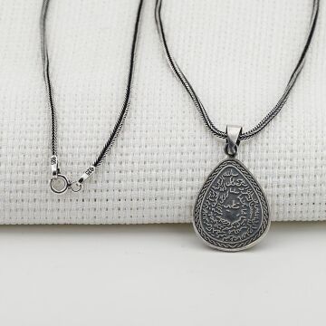 Kıtmir ve Nazar Dualı Erkek Gümüş Kolye