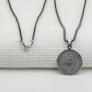 Kıtmir ve Nazar Dualı Erkek Gümüş Kolye