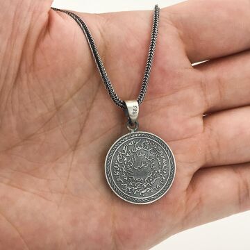 Kıtmir ve Nazar Dualı Erkek Gümüş Kolye