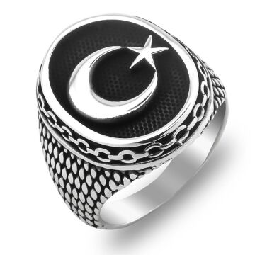 925 Ayar Ayyıldız Model Gümüş Yüzük