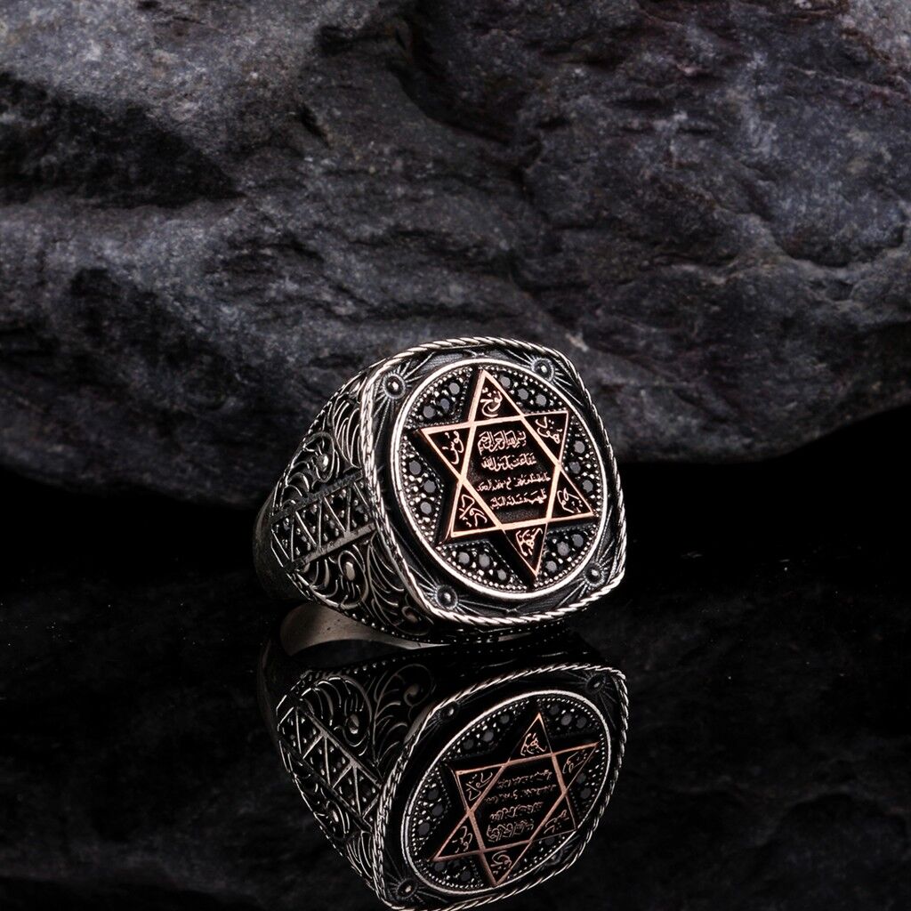 HZ SÜLEYMAN MÜHRÜ 925 AYAR GÜMÜŞ ERKEK YÜZÜK