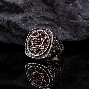 HZ SÜLEYMAN MÜHRÜ 925 AYAR GÜMÜŞ ERKEK YÜZÜK