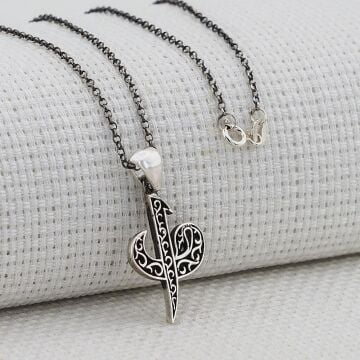 Elif Vav Tasarımlı 925 Ayar Gümüş Bayan Kolye