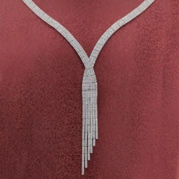 3 Sıra Çarpraz Örgü Gümüş Bayan Set