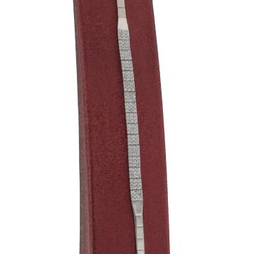 3 Sıra Çarpraz Örgü Gümüş Bayan Set