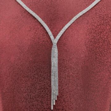 2 Sıra Çarpraz Gümüş Bayan Set