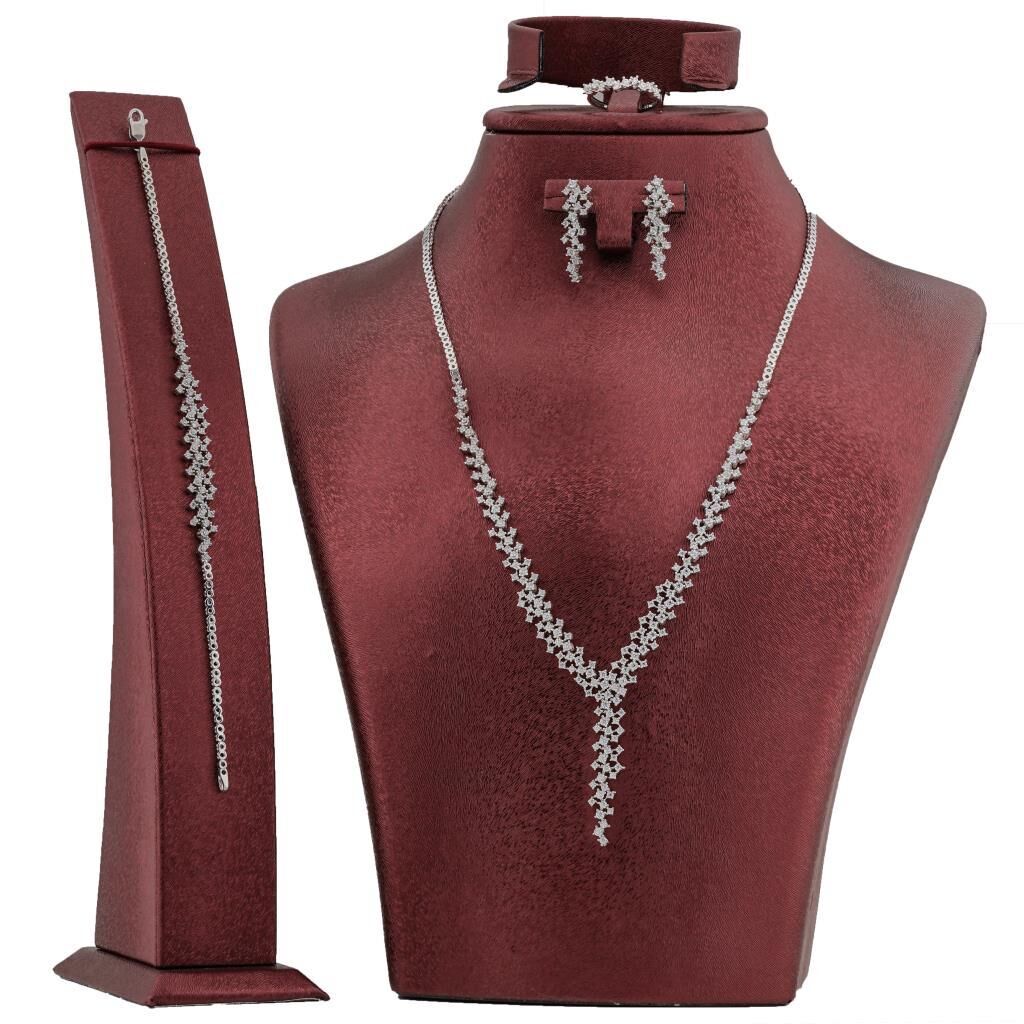 Zirkon Taşlı Gümüş Bayan Set