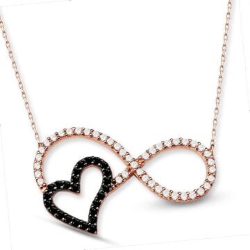 Sonsuzluk Kalpli Bayan Gümüş Kolye