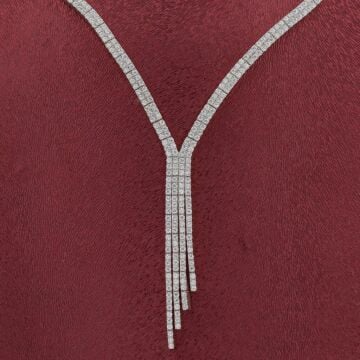 Çift Sıra Su Yolu Gümüş Bayan Set