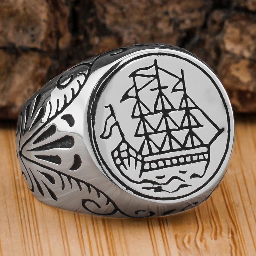 Gemi Tasarımlı 925 Ayar Gümüş Yüzük