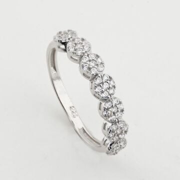 Yuvarlak Tasarımlı Gümüş Bayan Set