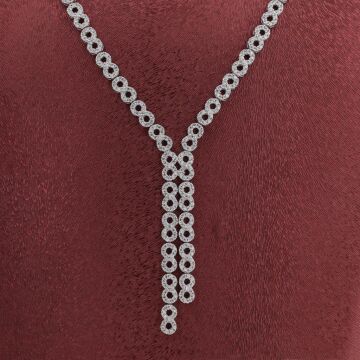 Sonsuzluk Tasarımlı Gümüş Bayan Set