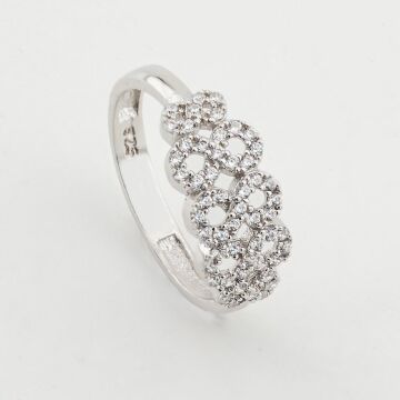 Sonsuzluk Tasarımlı Gümüş Bayan Set