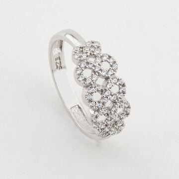 Sonsuzluk Tasarımlı Gümüş Bayan Set