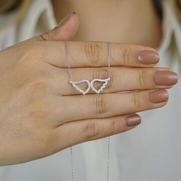 925 Ayar Gümüş Melek Kanadı Kolye