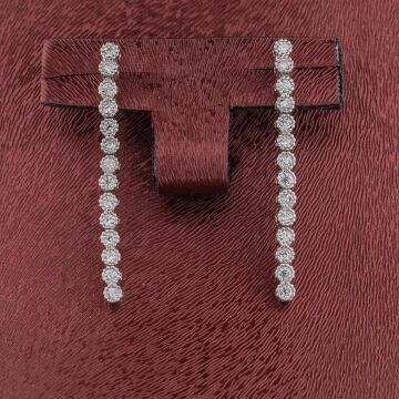 Yuvarlak Tasarımlı Gümüş Bayan Set