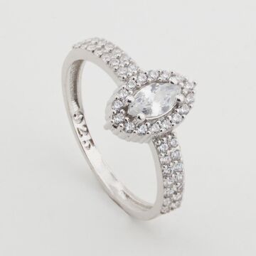 Yuvarlak Tasarımlı Gümüş Bayan Set