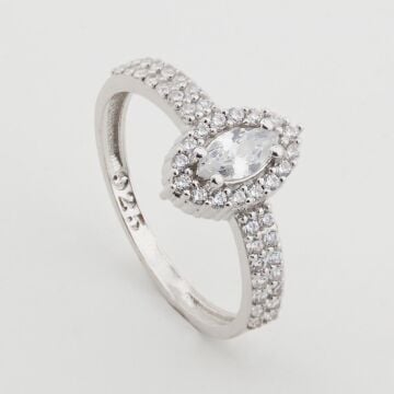 Yuvarlak Tasarımlı Gümüş Bayan Set