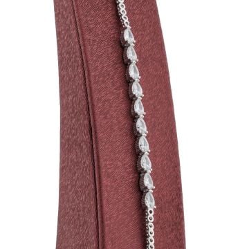 Damla Tasarımlı Gümüş Bayan Set