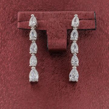 Damla Tasarımlı Gümüş Bayan Set