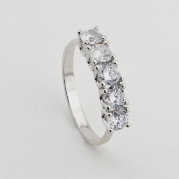 Su Yolu Tasarımlı Gümüş Bayan Set