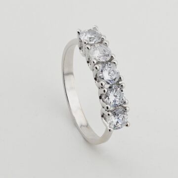 Su Yolu Tasarımlı Gümüş Bayan Set