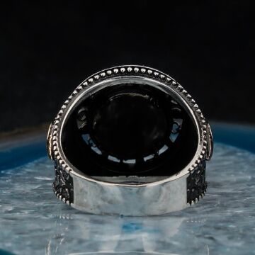 925 Ayar Gümüş 3'lü Hilalli Erkek Yüzük