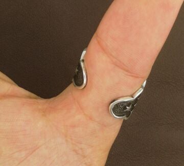 925 Ayar Gümüş Elif Başparmak Zihgir Yüzüğü