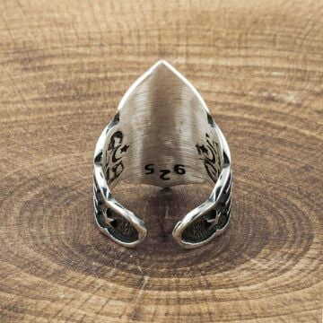 925 Ayar Gümüş Osmanlı Tuğralı Zihgir Yüzüğü