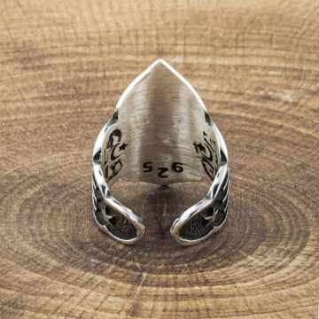 925 Ayar Gümüş Osmanlı Tuğralı Zihgir Yüzüğü
