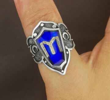 925 Ayar Gümüş Kayı Boyu Başparmak Zihgir Yüzüğü