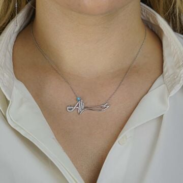 925 Ayar Gümüş Nazar Boncuklu Hz Ali Kolye