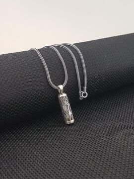 Çapa Tasarımlı Cevşeni Kebir Dualı 925 Ayar Gümüş Kolye