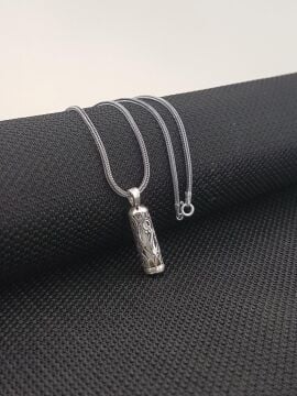 Çapa Tasarımlı Cevşeni Kebir Dualı 925 Ayar Gümüş Kolye