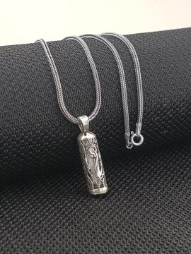 Çapa Tasarımlı Cevşeni Kebir Dualı 925 Ayar Gümüş Kolye