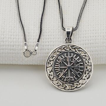 Vegvisir Pusulası Denizci Gümüş Kolye