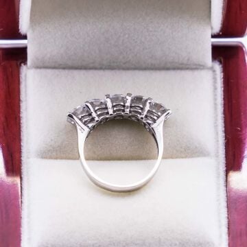 925 Ayar Gümüş Beştaş Bayan Yüzük Model 2