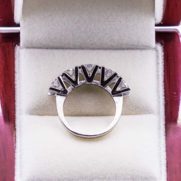 925 Ayar Gümüş Beştaş Bayan Yüzük Model 3