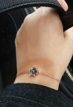 Mistik Topaz Gümüş Yonca Set Kolye Küpe Bileklik