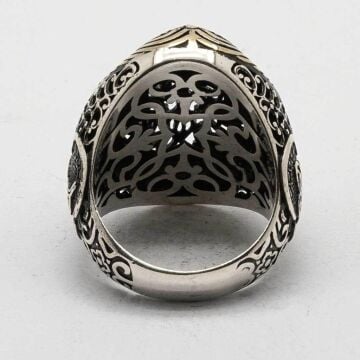 925 Ayar Gümüş Kayı Boyu Erkek Yüzük 2