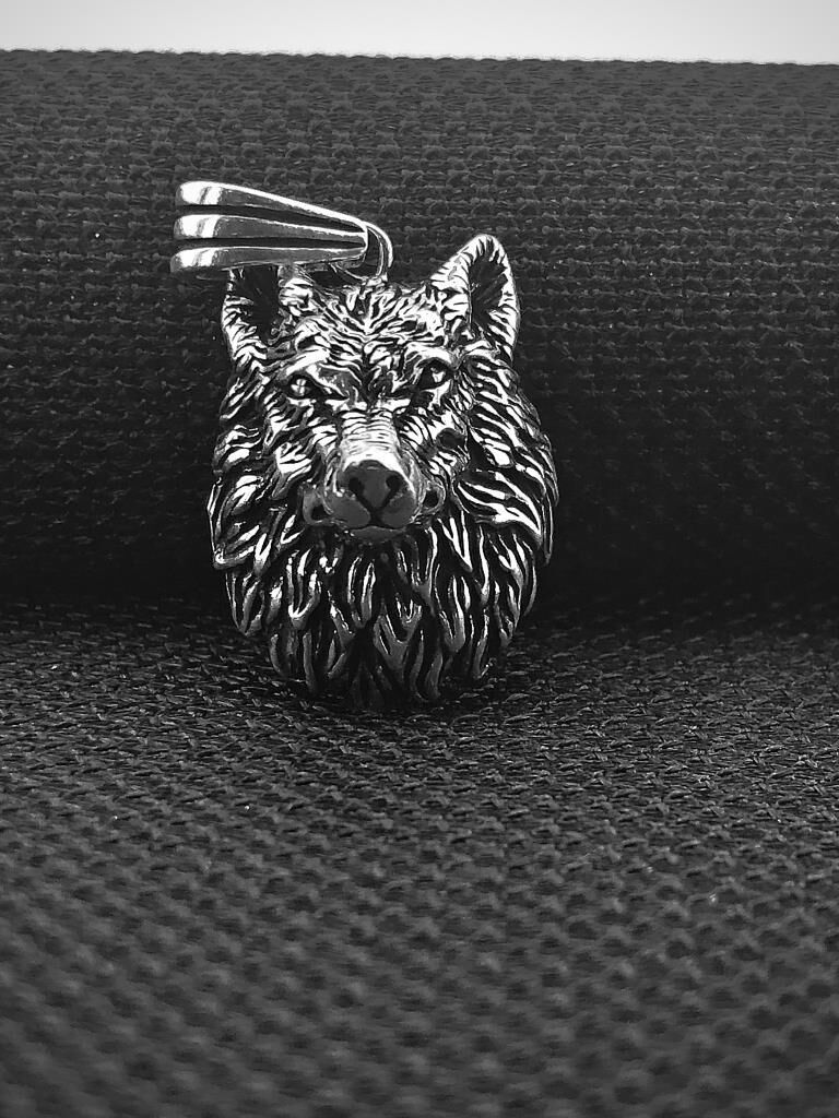 Kurt Kafası Tasarımlı 925 Ayar Gümüş Kolye Ucu