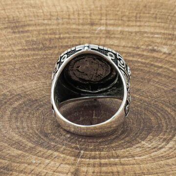 925 Ayar Gümüş Kartal Desenli Yüzük