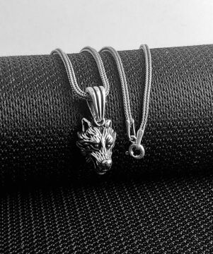 Kızgın Kurt Tasarımlı 925 Ayar Gümüş Kolye