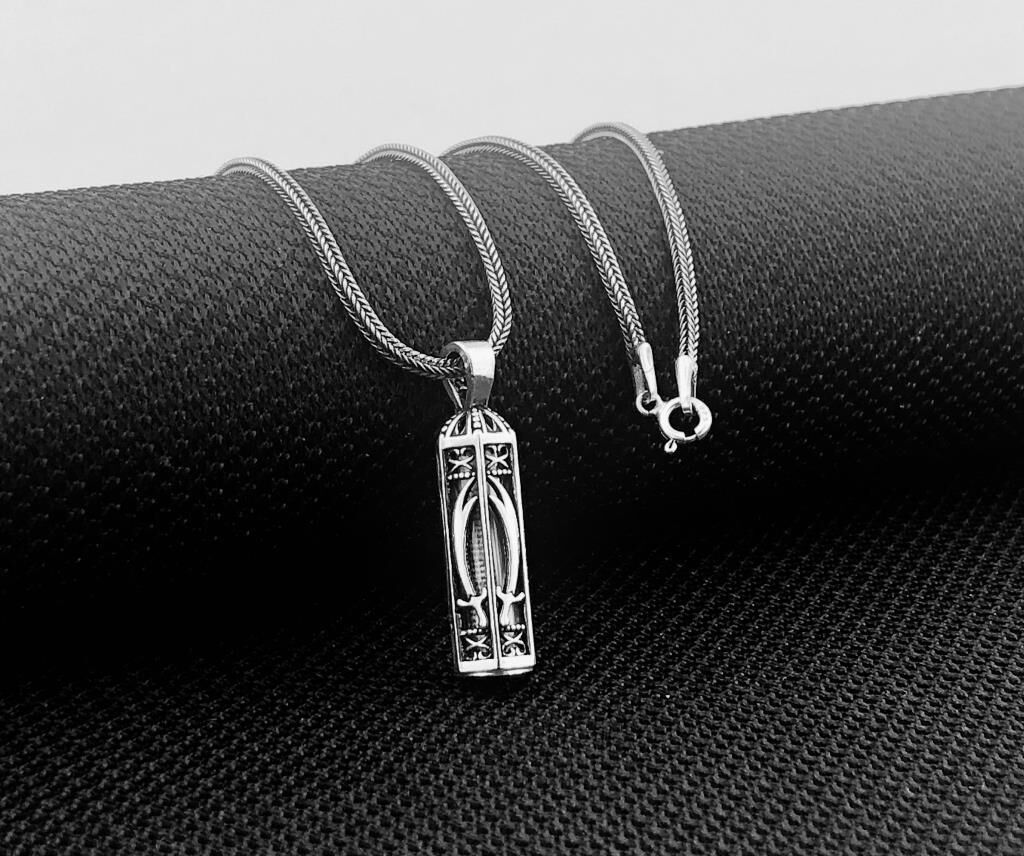 Cevşeni Kebir Dualı Zülfikar Kılıç Tasarımlı 925 Ayar Gümüş Kolye