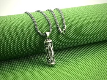 Cevşeni Kebir Dualı Zülfikar Kılıç Tasarımlı 925 Ayar Gümüş Kolye