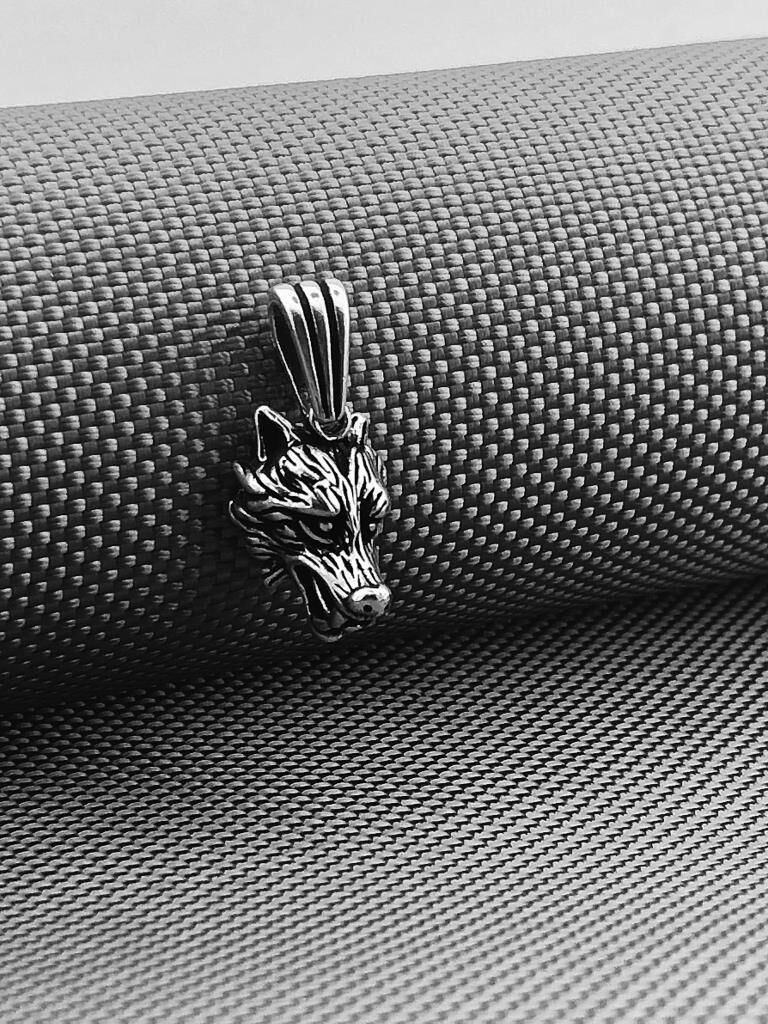Kızgın Kurt Tasarımlı 925 Ayar Gümüş Kolye Ucu