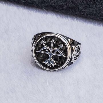 925 Ayar Gümüş Diriliş Dizisi Devlet Yüzüğü