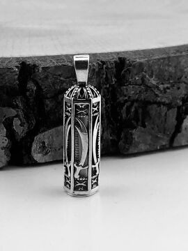 Cevşeni Kebir Dualı Zülfikar Kılıç Tasarımlı 925 Ayar Gümüş Kolye Ucu